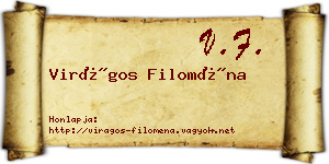 Virágos Filoména névjegykártya